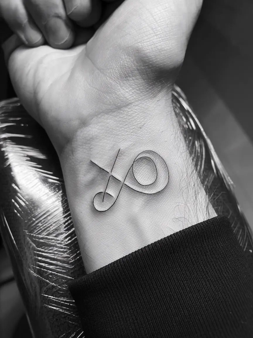 Infinity XO tattoo on wrist