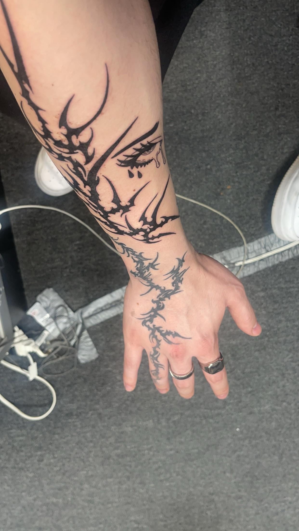 Trendy Neo-Tribal Forearm Art
