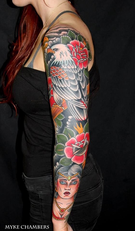 55+ Traditional Style Tattoos with Bold Line Work