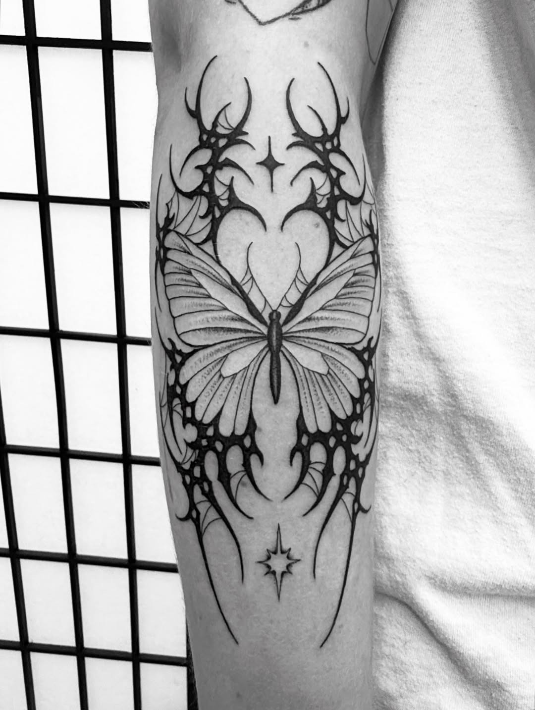 Intricate Neo-Tribal Butterfly Art