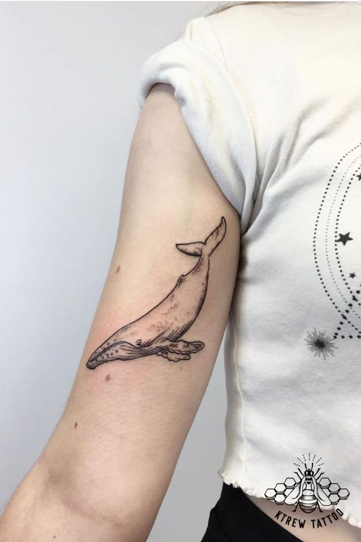 Simple Whale Arm Tattoo