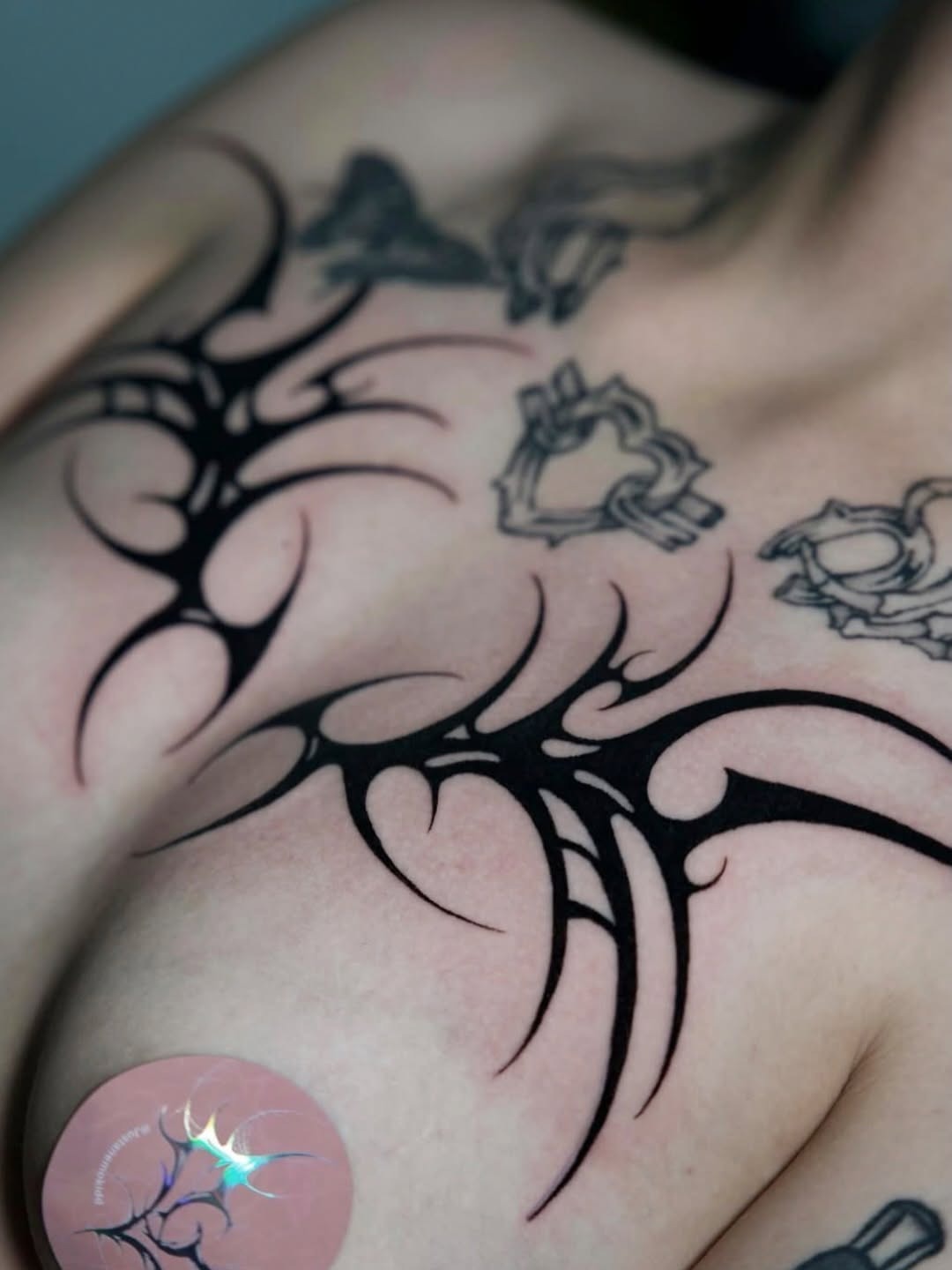 Intricate Chest Neo-Tribal Detail