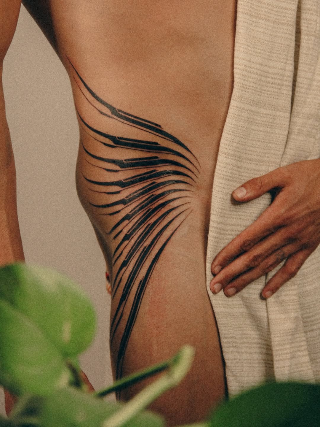 Flowing Ribcage Neo-Tribal Design