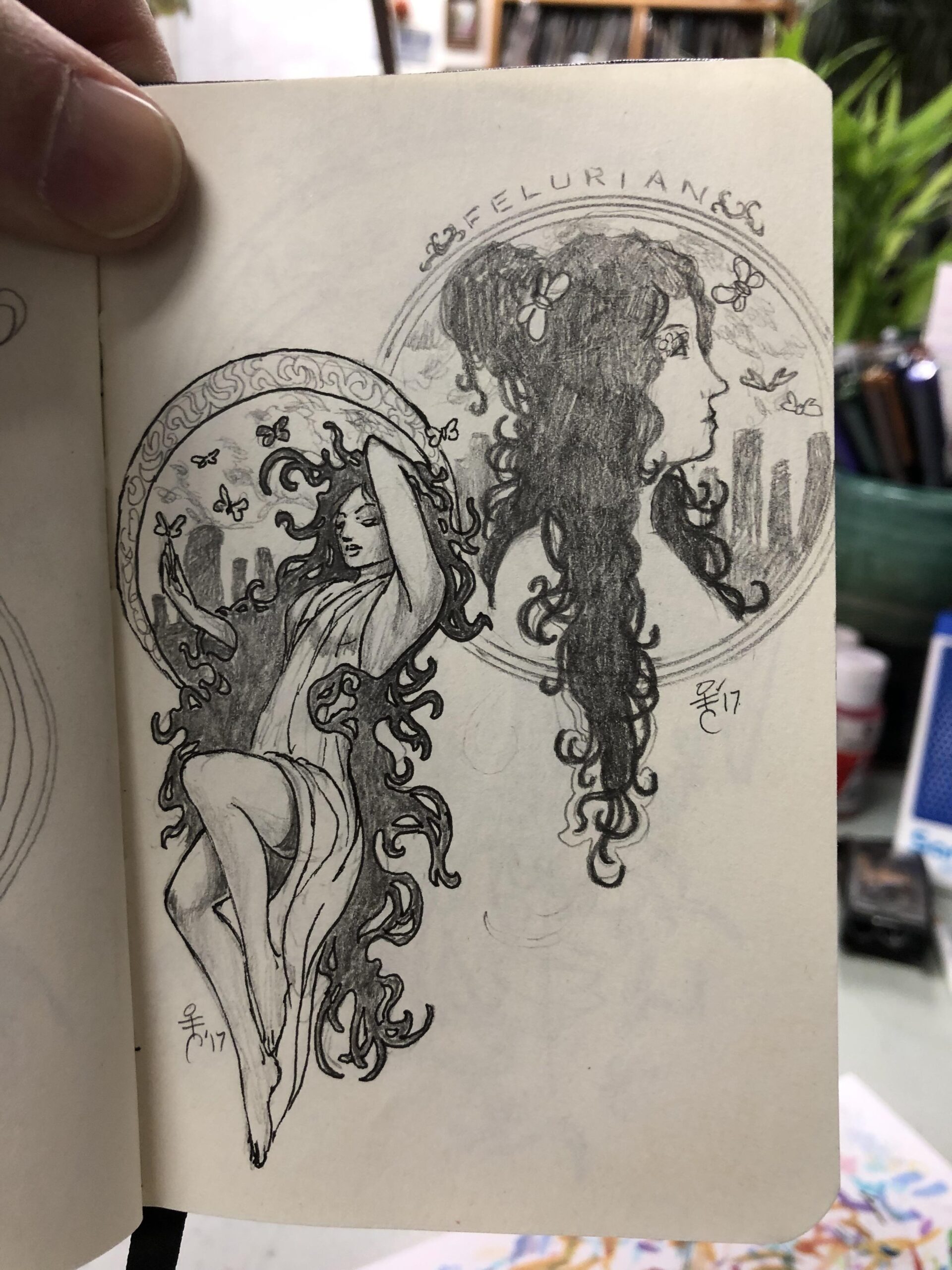 Intricate Figural Ink Illustrations