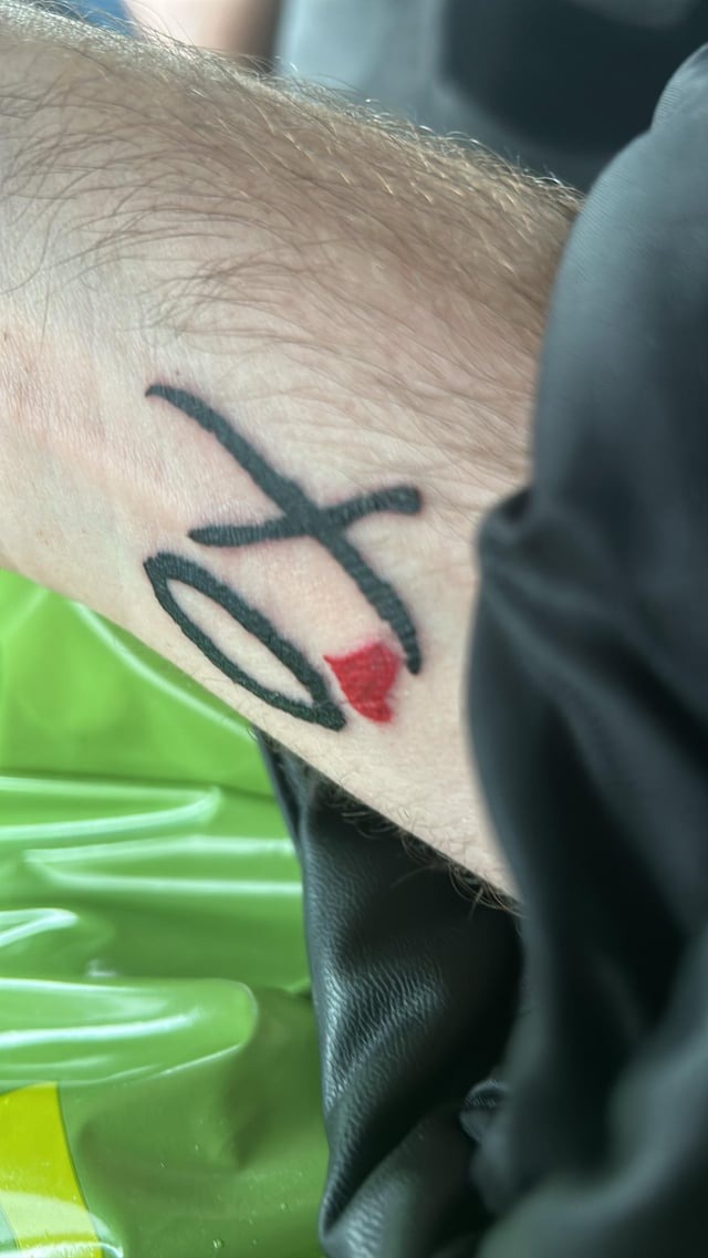 Minimalist XO Tattoo Placement