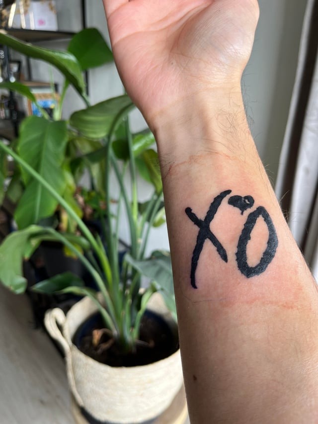 Classic XO Forearm Tattoo Design