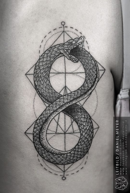Geometric Snake Tattoo Art