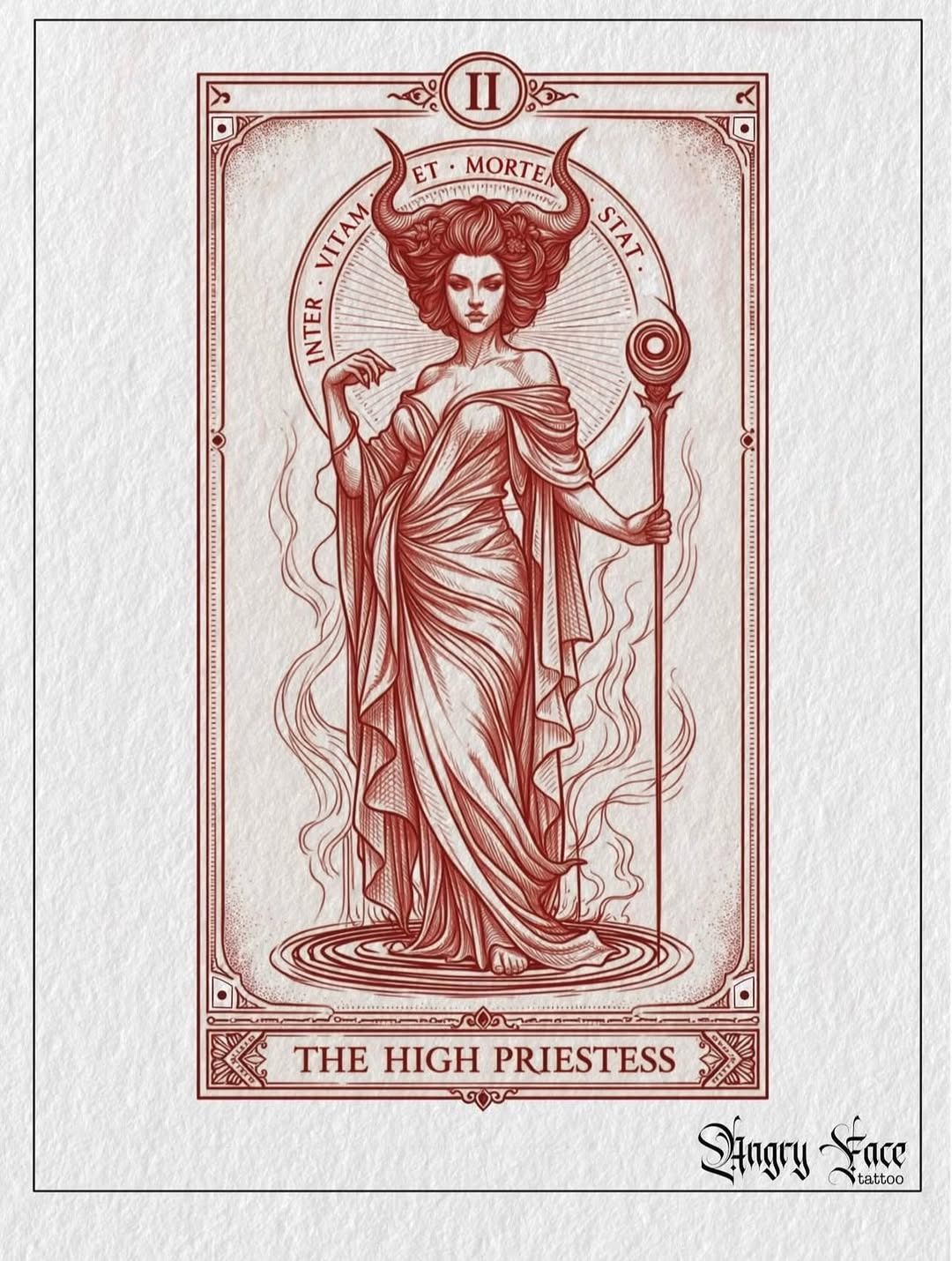 Mystical High Priestess Tattoo Art