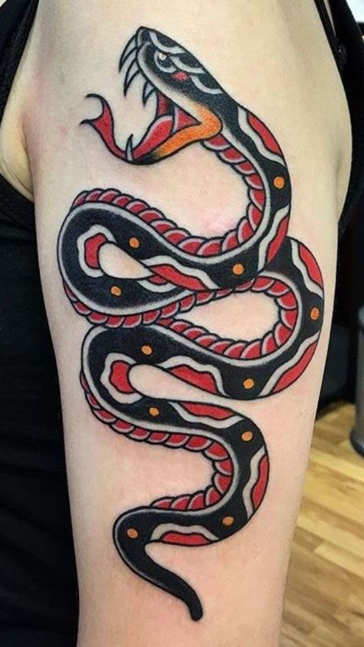 Traditional Cobra Arm Tattoo