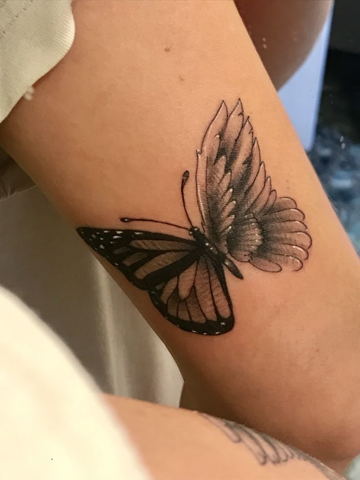Classic Realistic Butterfly Tattoo