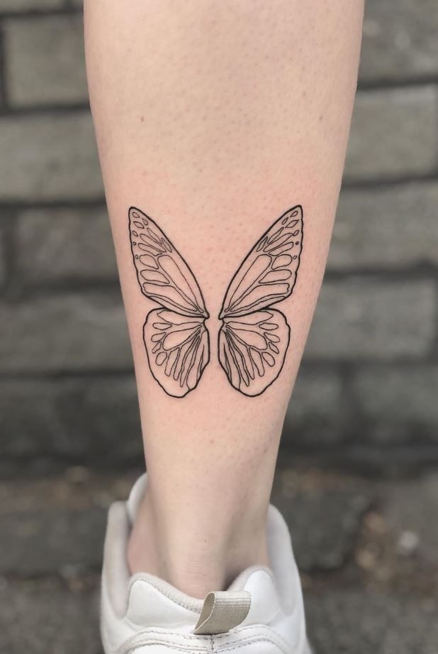 Minimalist Fine Line Butterfly