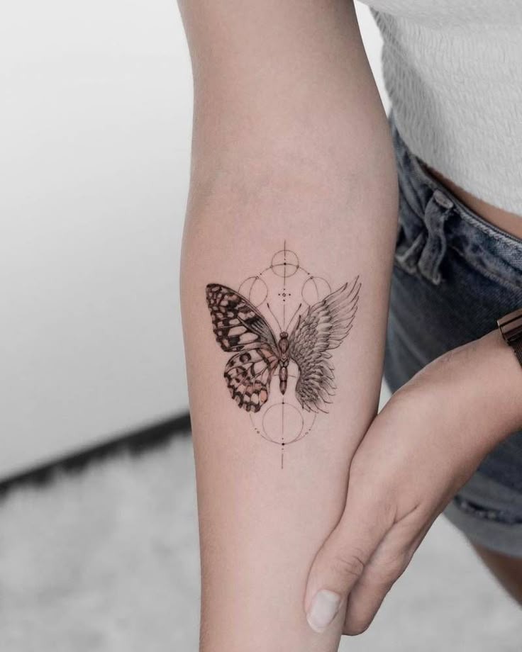 Intricate Geometric Butterfly Design