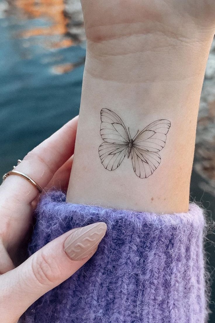 Delicate Minimalist Wrist Butterfly