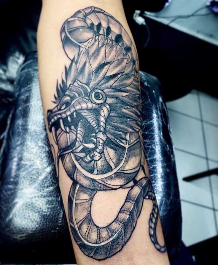 Classic Aztec Serpent Arm Art