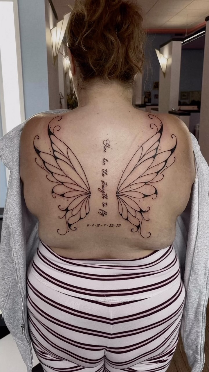 Intricate Butterfly Wing Back Piece