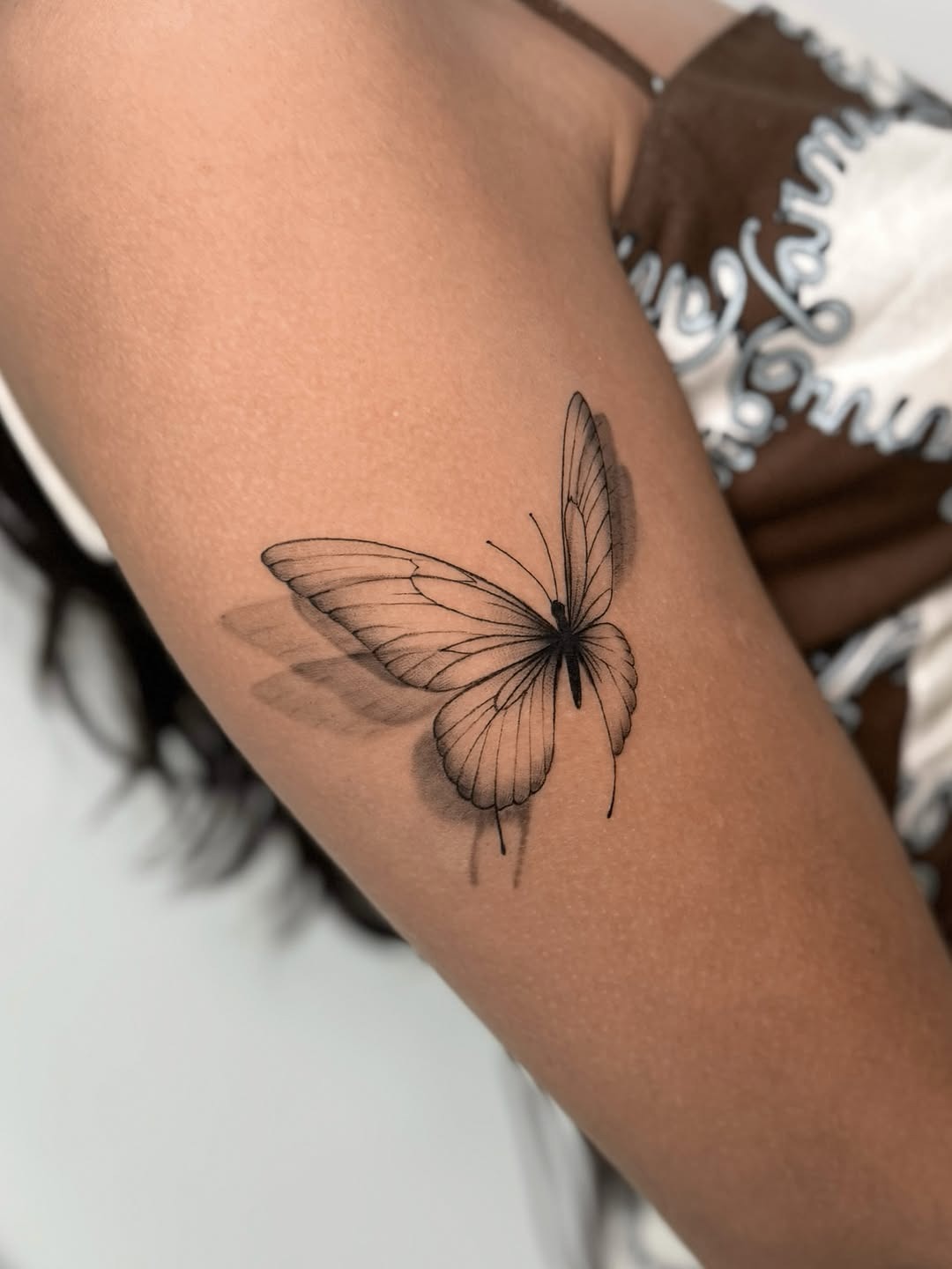 Delicate Fine-Line Butterfly Art