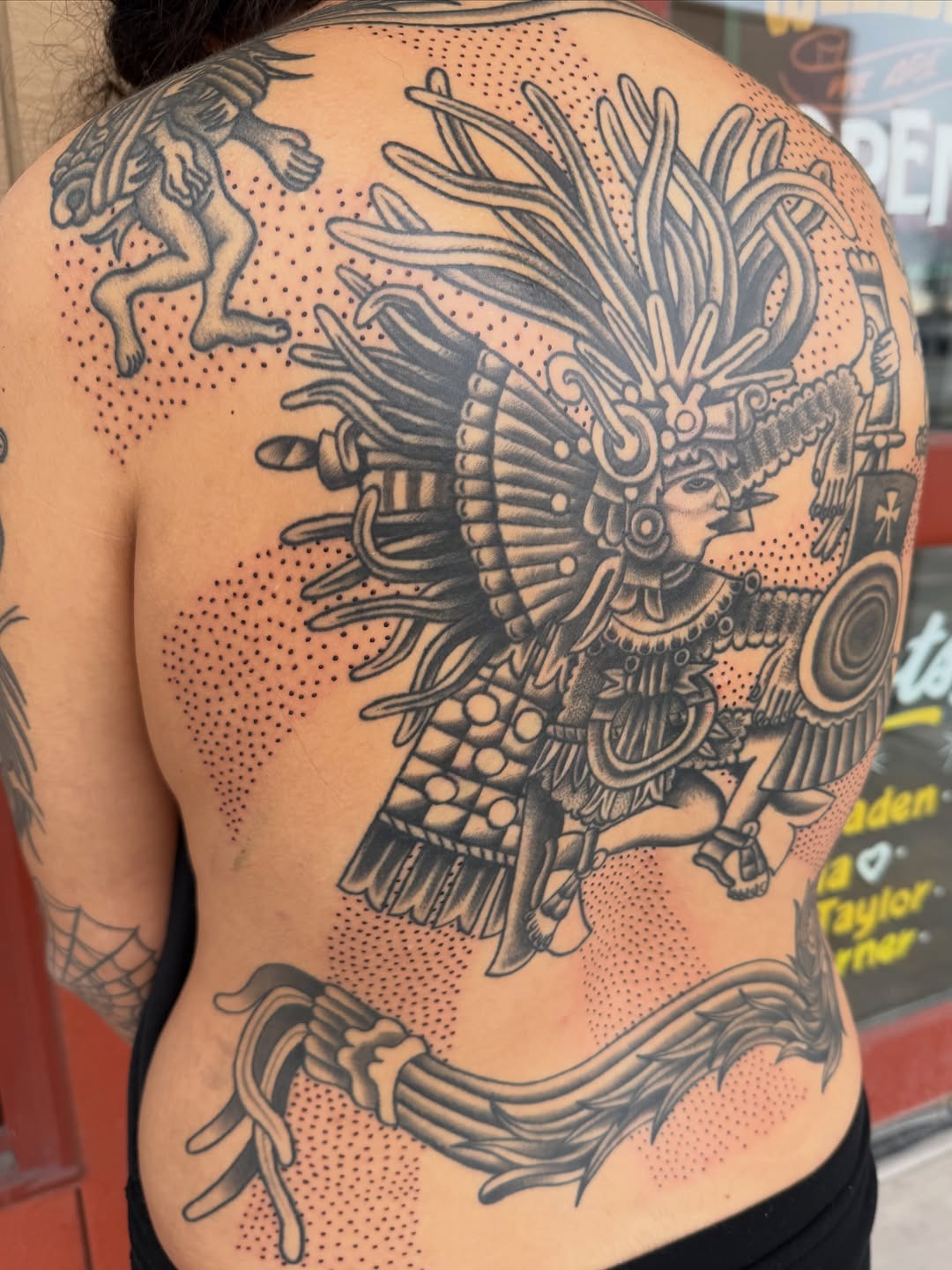 Intricate Quetzalcoatl Back Piece