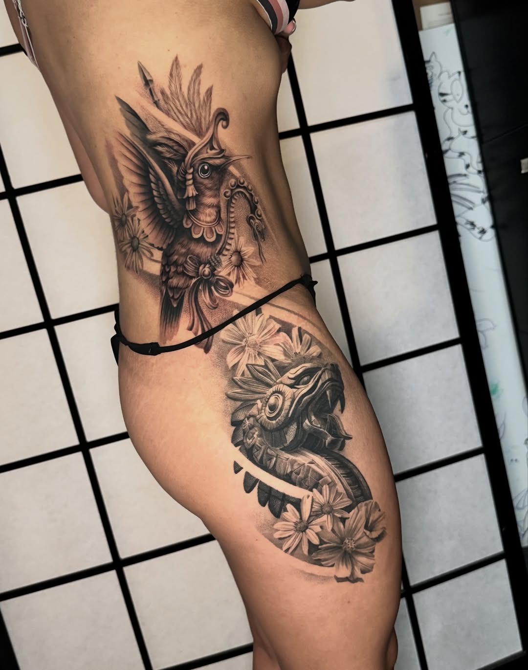 Side-Leg Quetzalcoatl Art