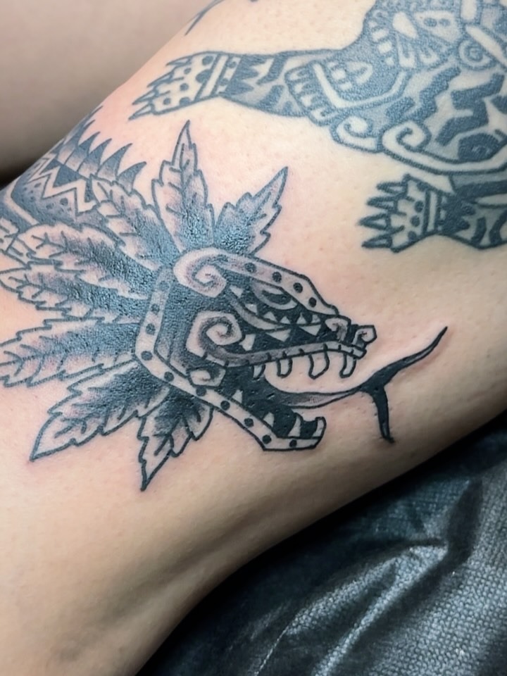 Stylized Quetzalcoatl Design
