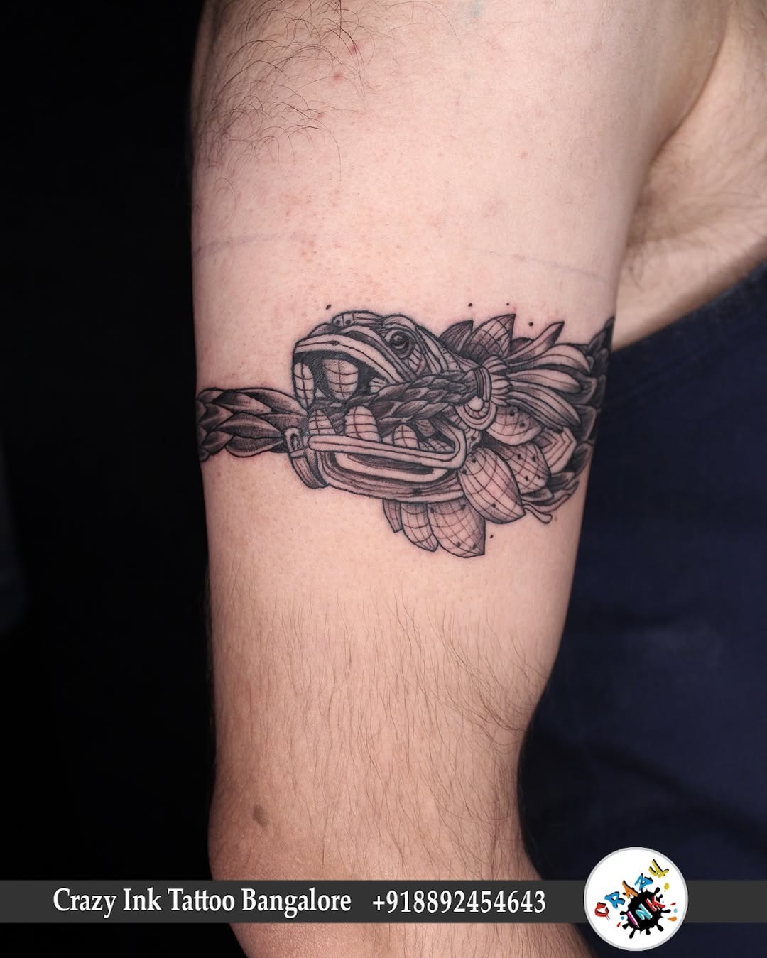Traditional Style Serpent Armband Tattoo