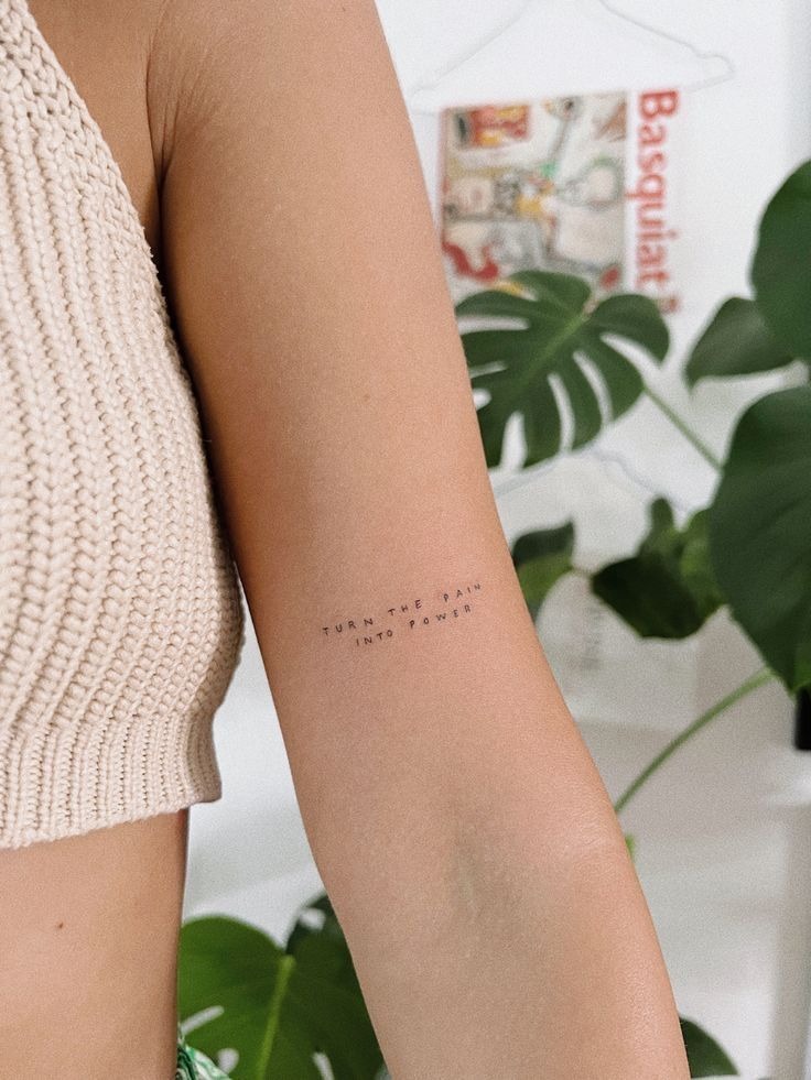 Inspirational Minimalist Quote Tattoo