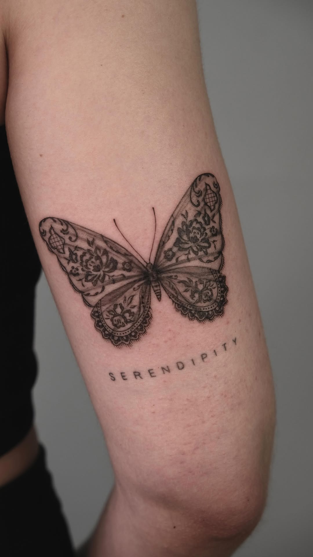 Elegant Minimalist Butterfly Tattoo