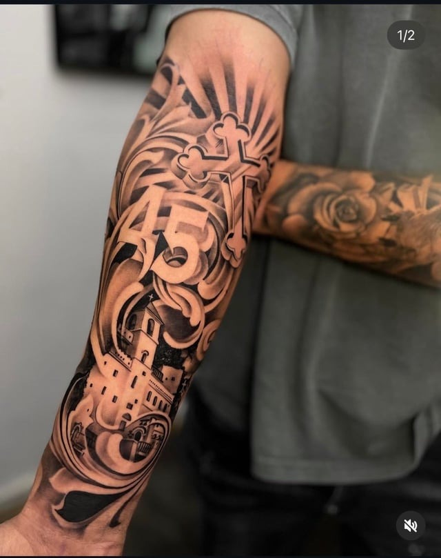 Intricate Black and Grey Sleeve Inspiration