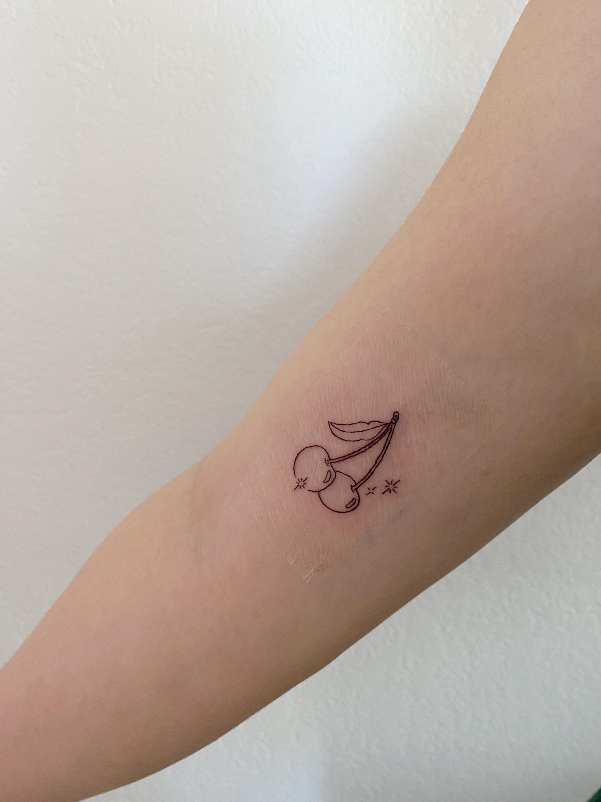 Sweet cherry micro-tattoo
