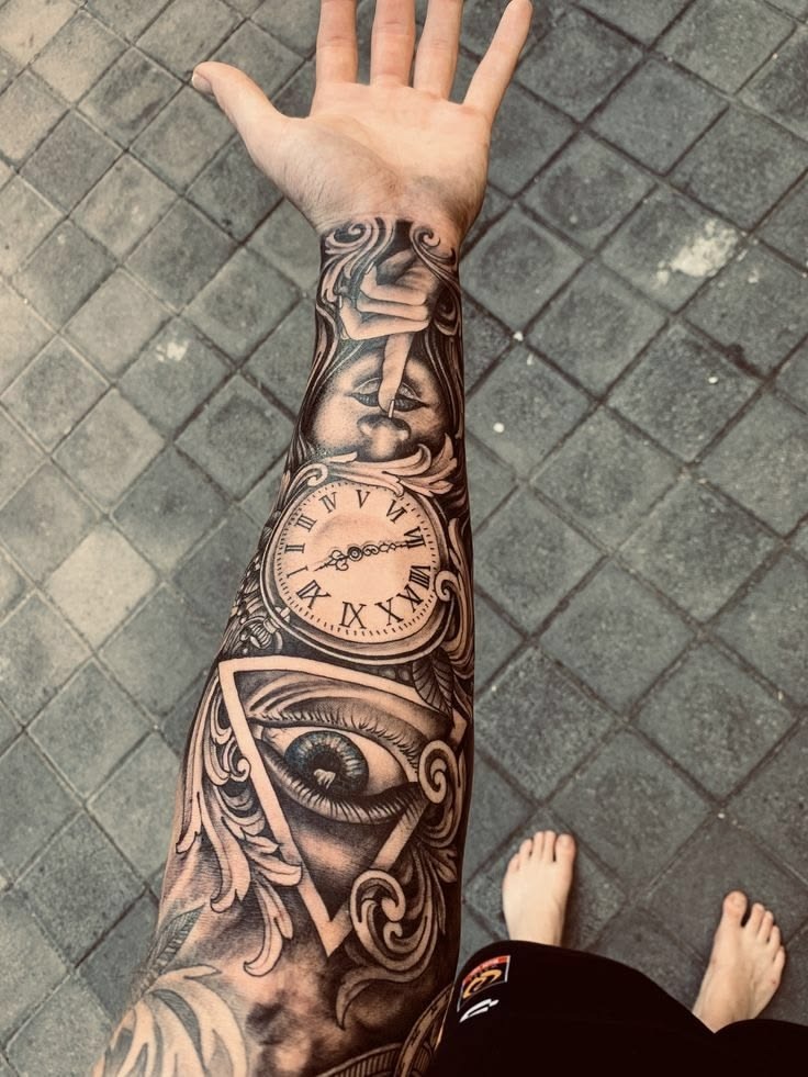 Intricate Dark Realism Full Sleeve