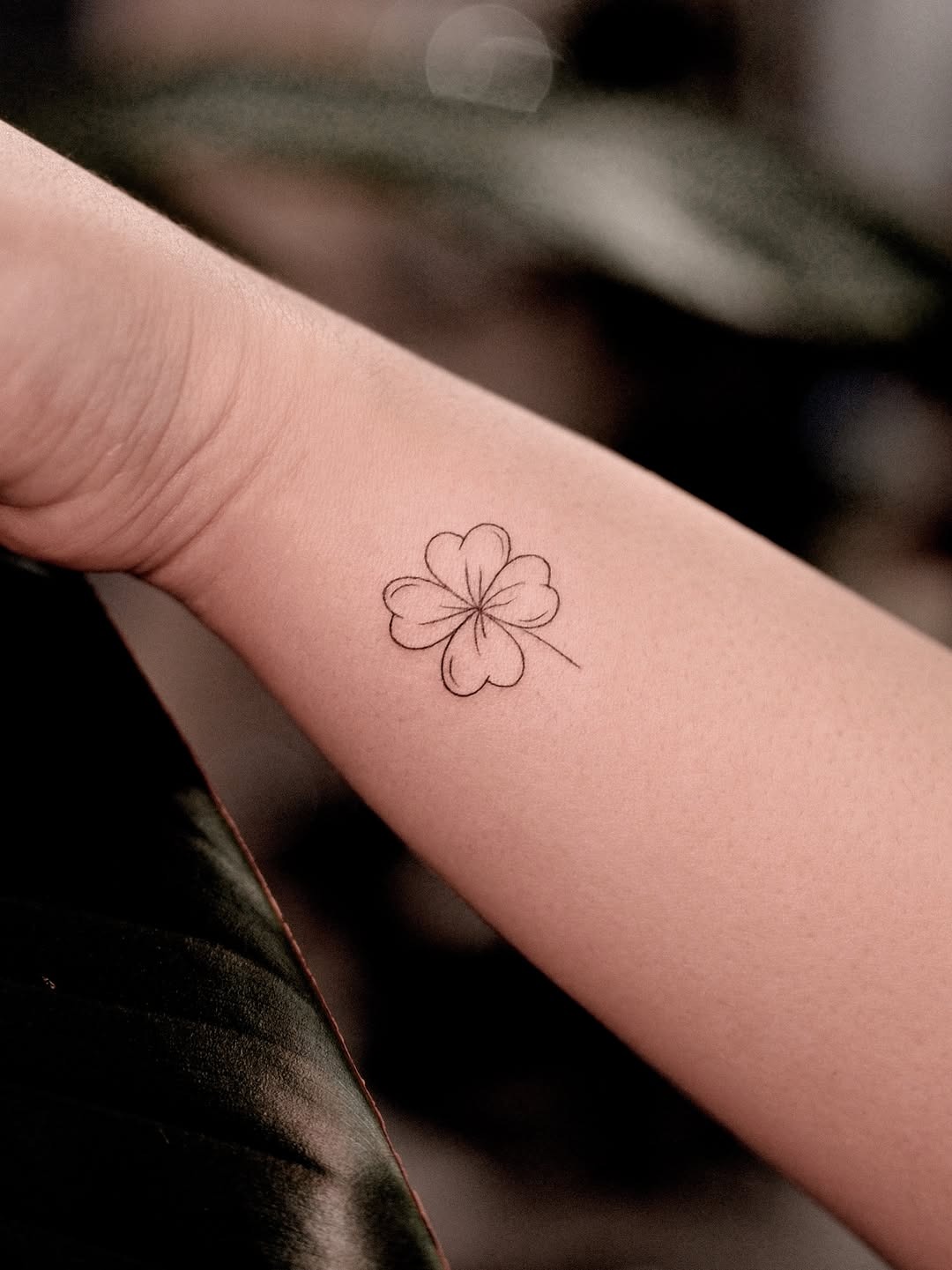 Delicate Four-Leaf Clover Tattoo