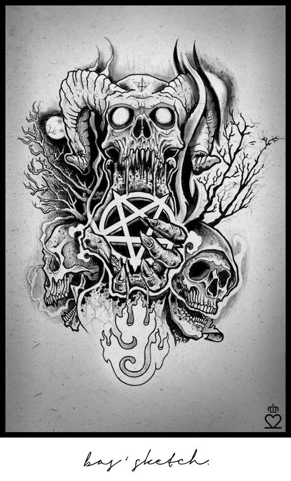 Dark Art Tattoo Flash Plate