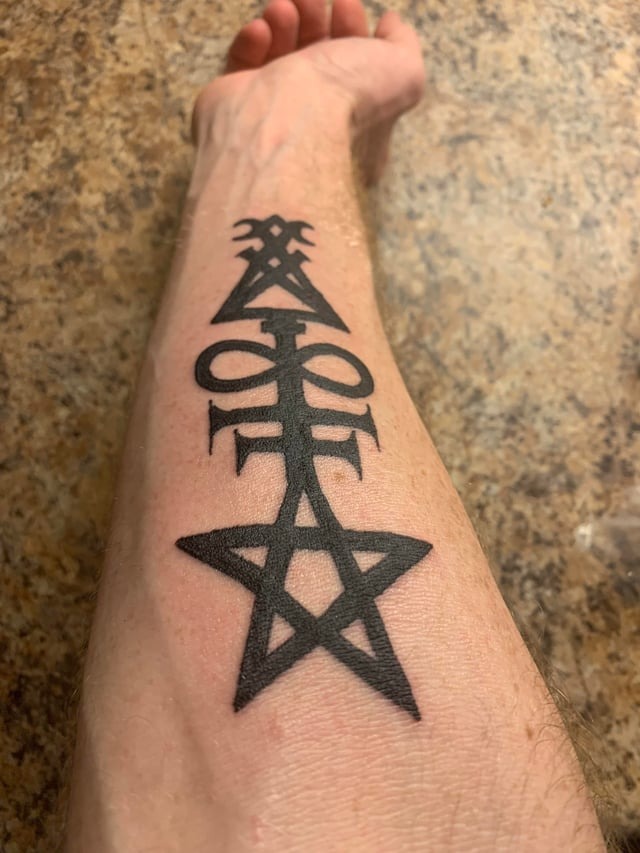Bold Pentagram Sigil Tattoo