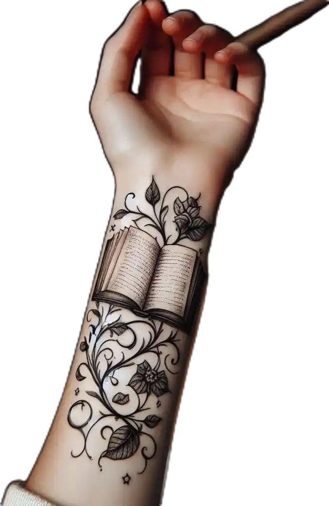 Whimsical Floral Book Arm Sleeve