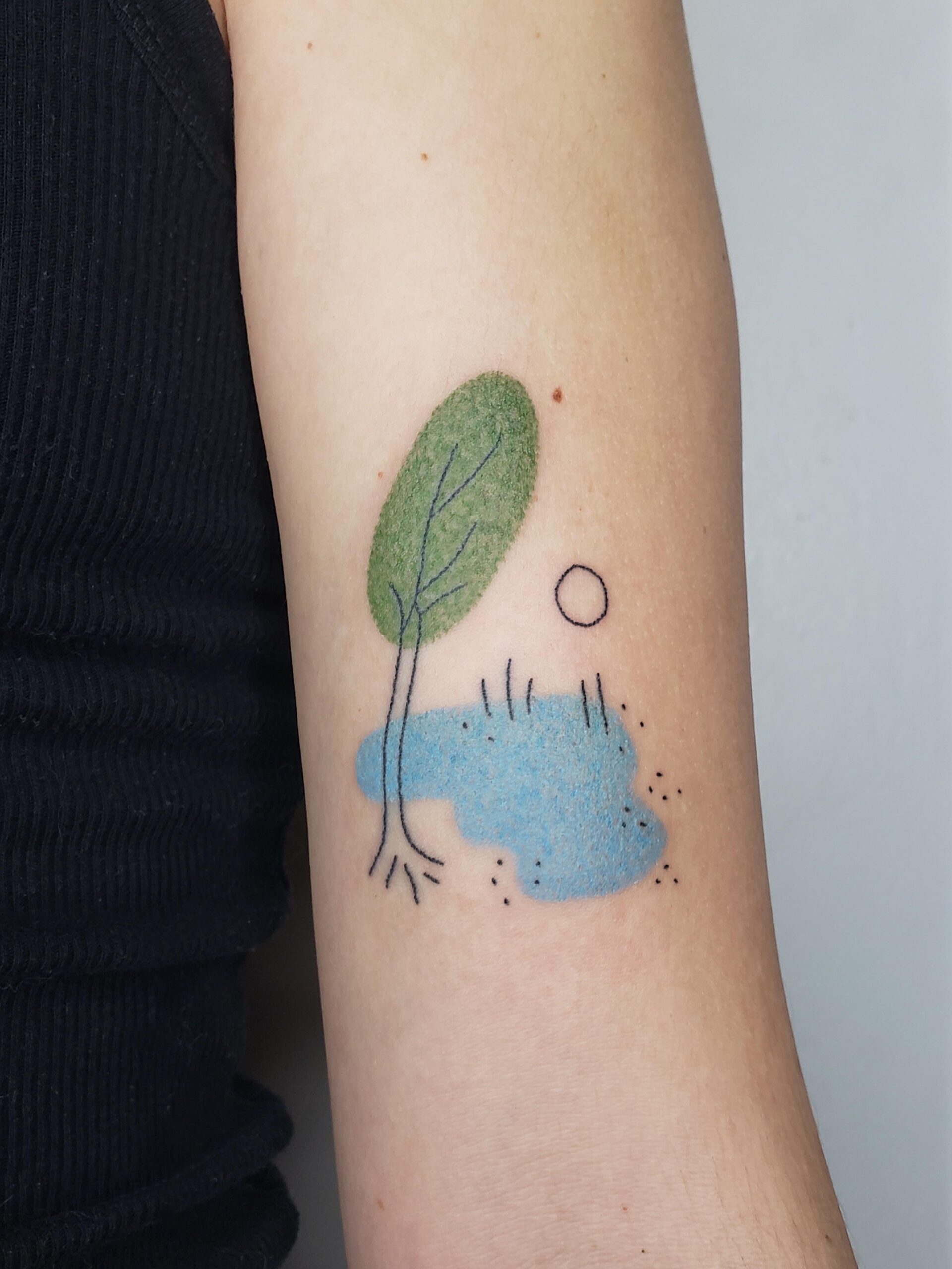 Whimsical Nature-Inspired Hand-Poke