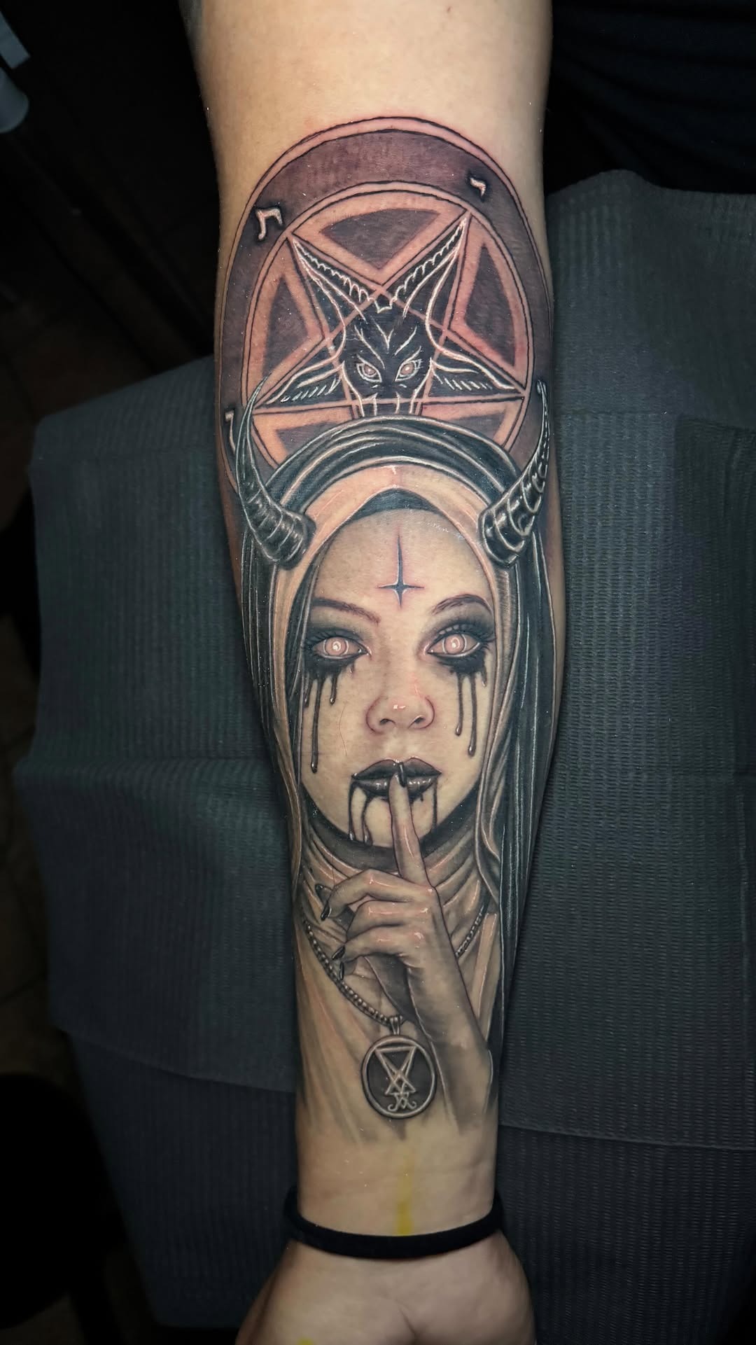 Occult Forearm Ink Design