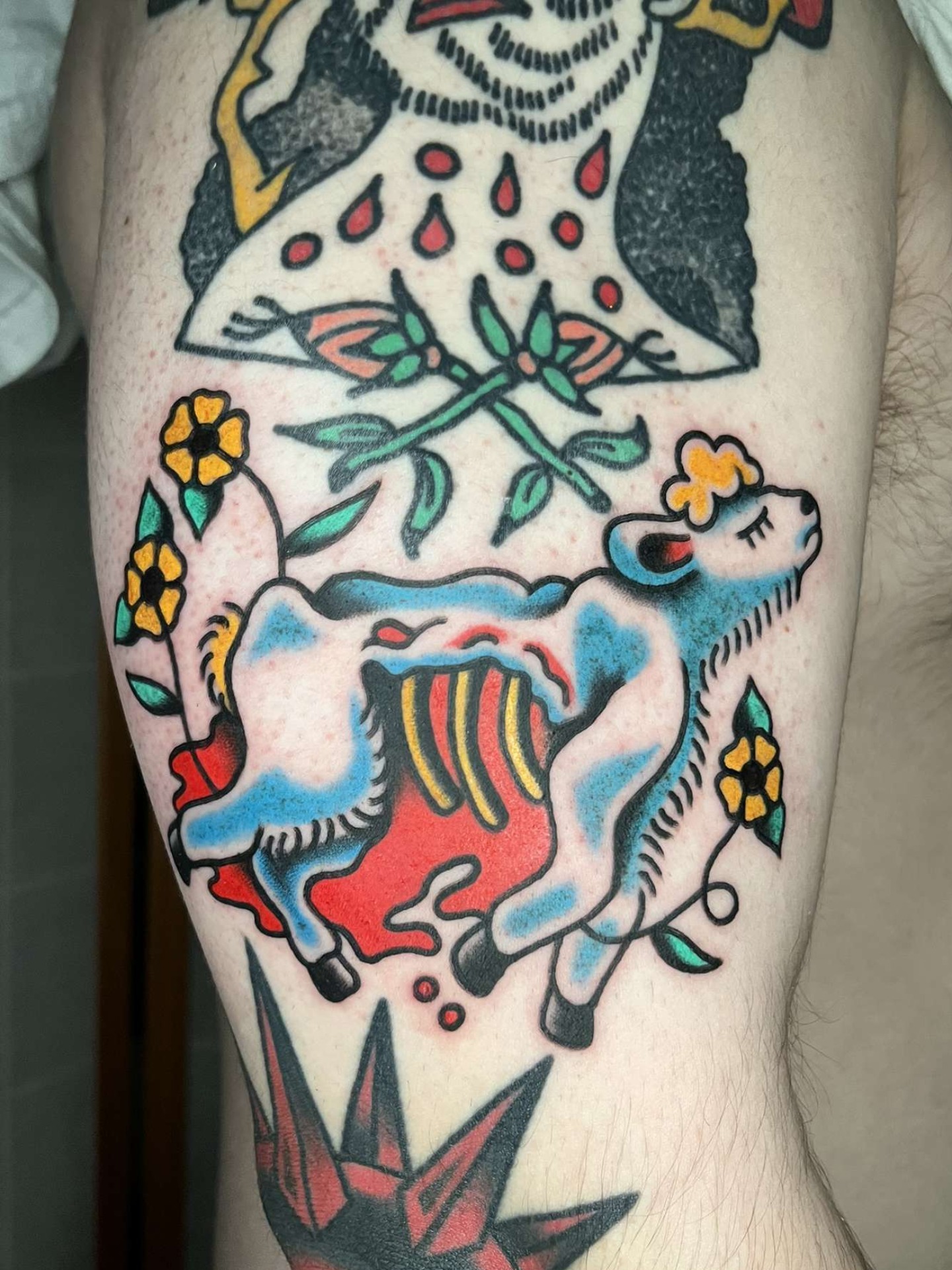 Traditional Lamb Tattoo Design