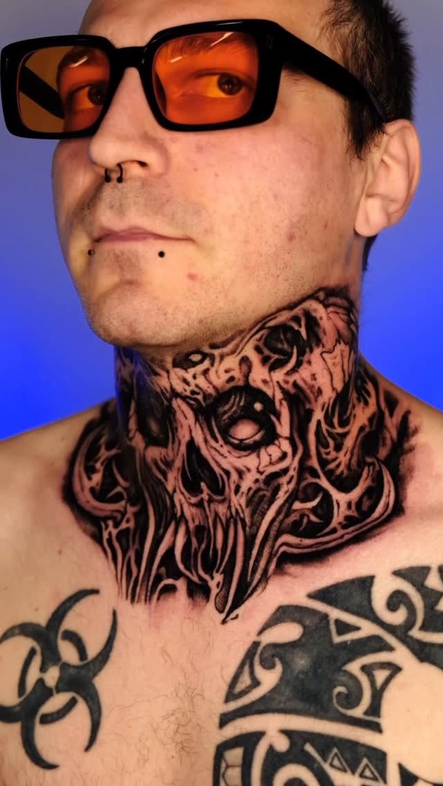 Bold Bio-Organic Neck Art