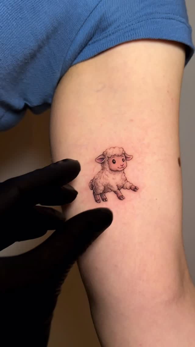 Adorable Mini Lamb Tattoo