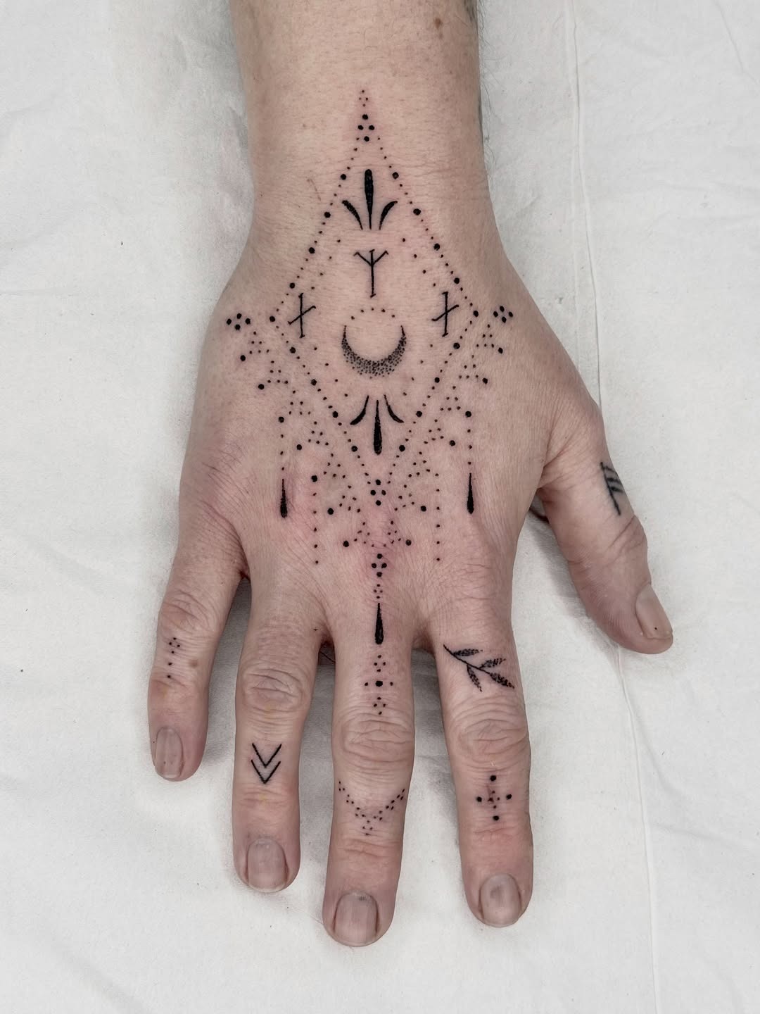 Ornate Hand-Poked Mandala Design
