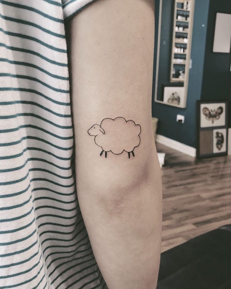 Simple Hand-Drawn Style Lamb Outline