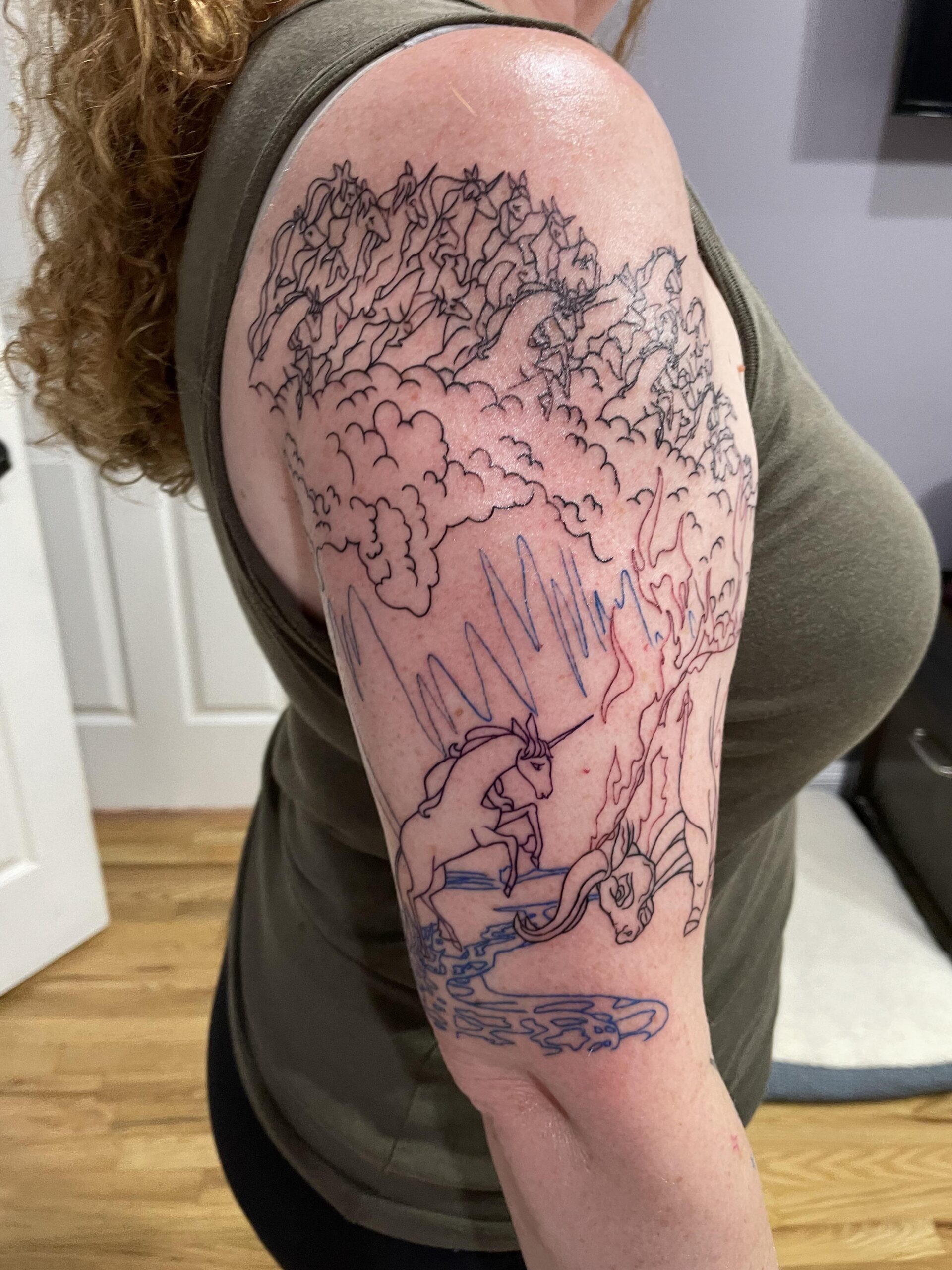 Detailed Line-Work Unicorn Piece