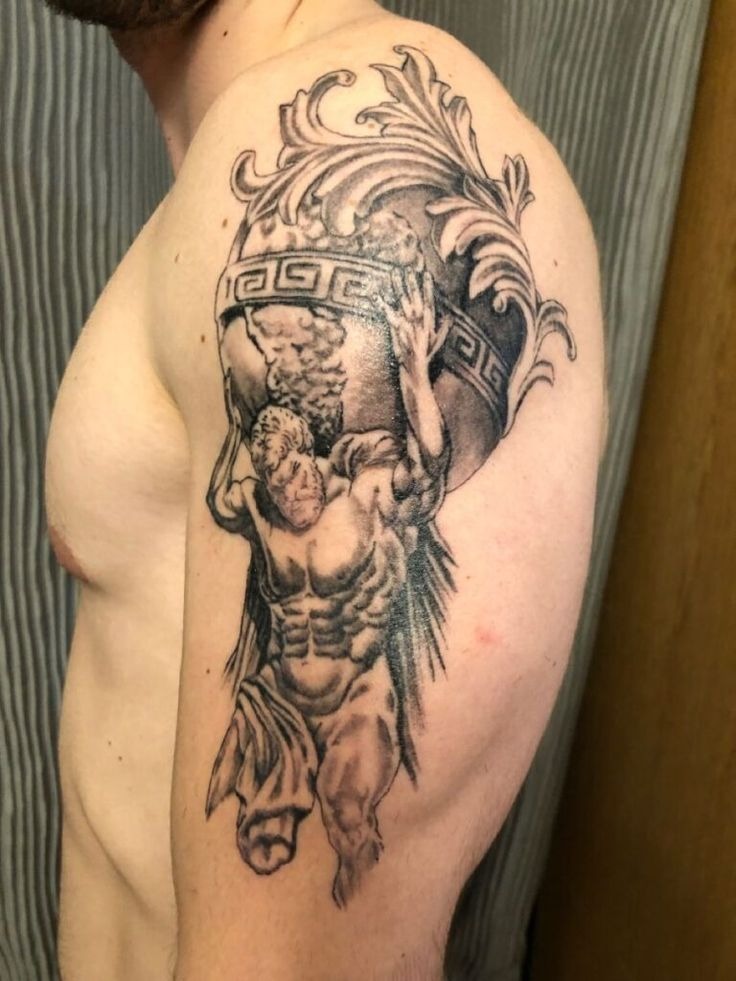 Classical Greek Titan Tattoo Art