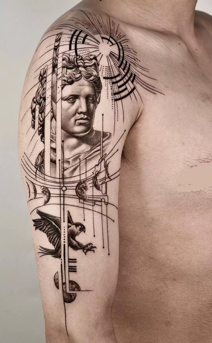 Modern Geometric Apollo Sculpture Design