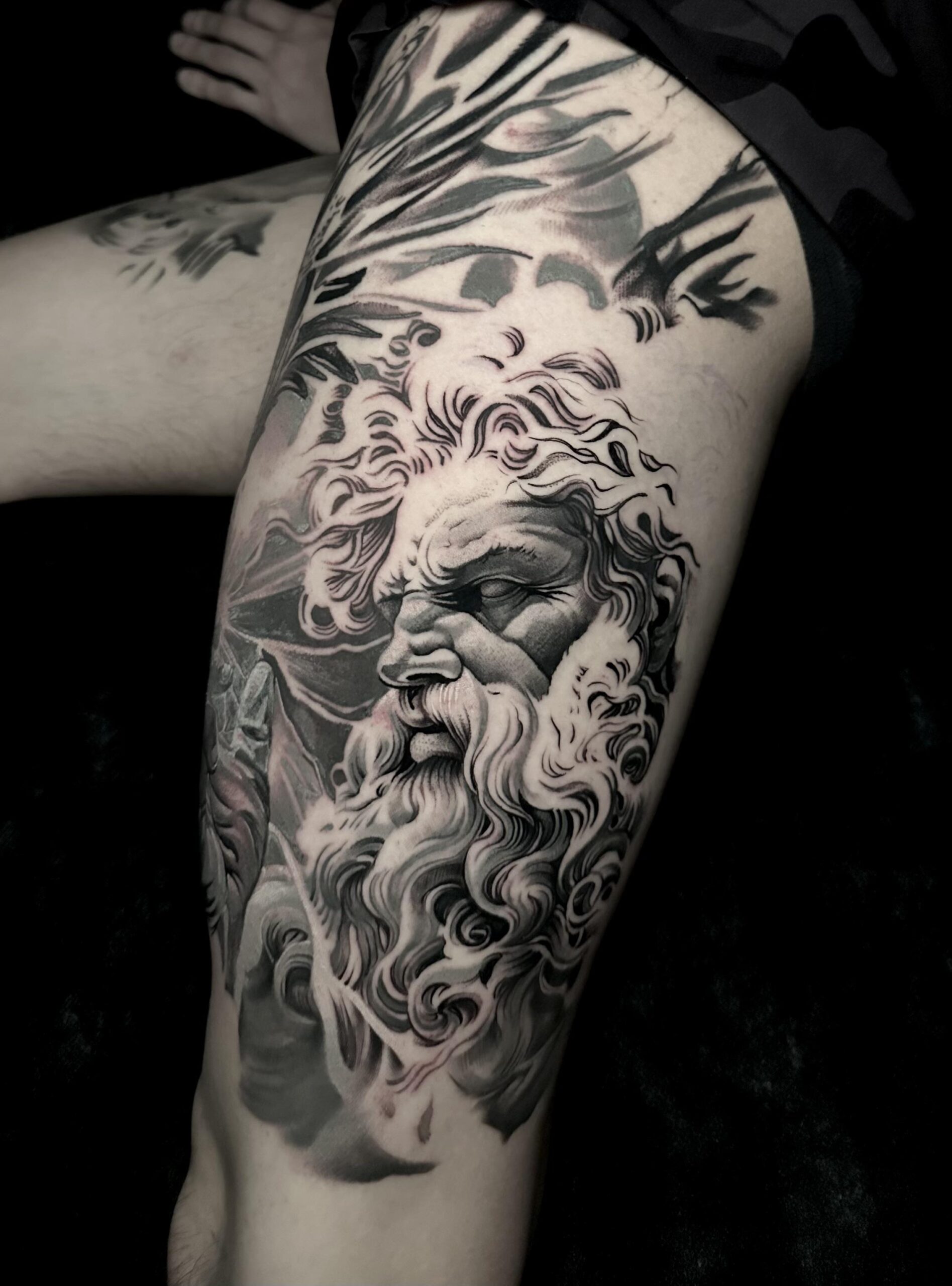 Intricate Classical Deity Illustration