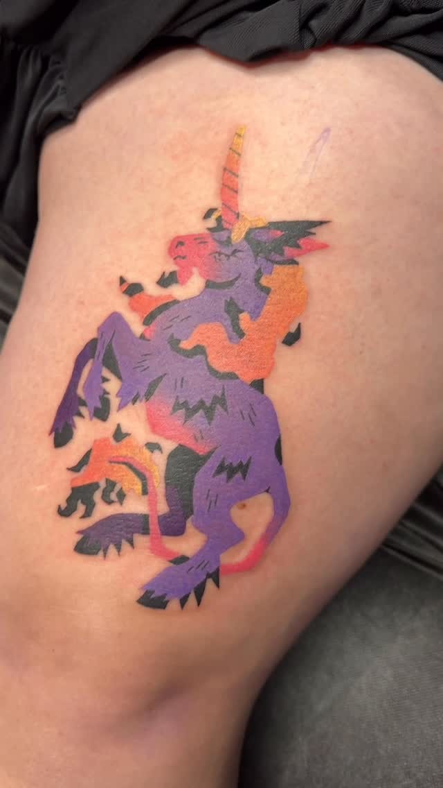 Abstract Colorful Unicorn Design