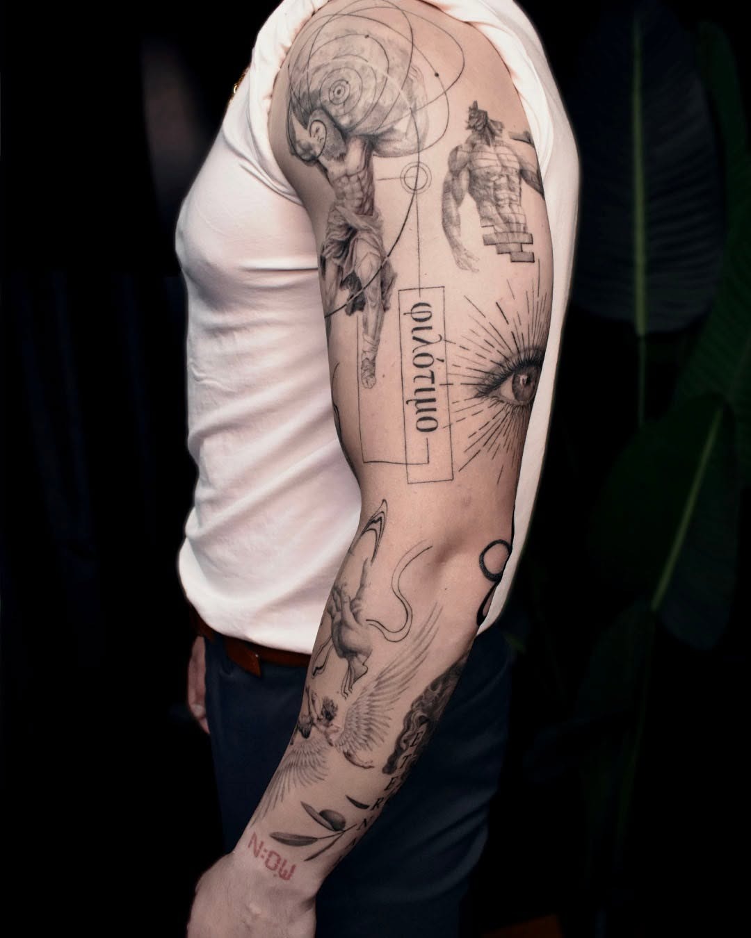Minimalist Mythological Storyline Tattoo