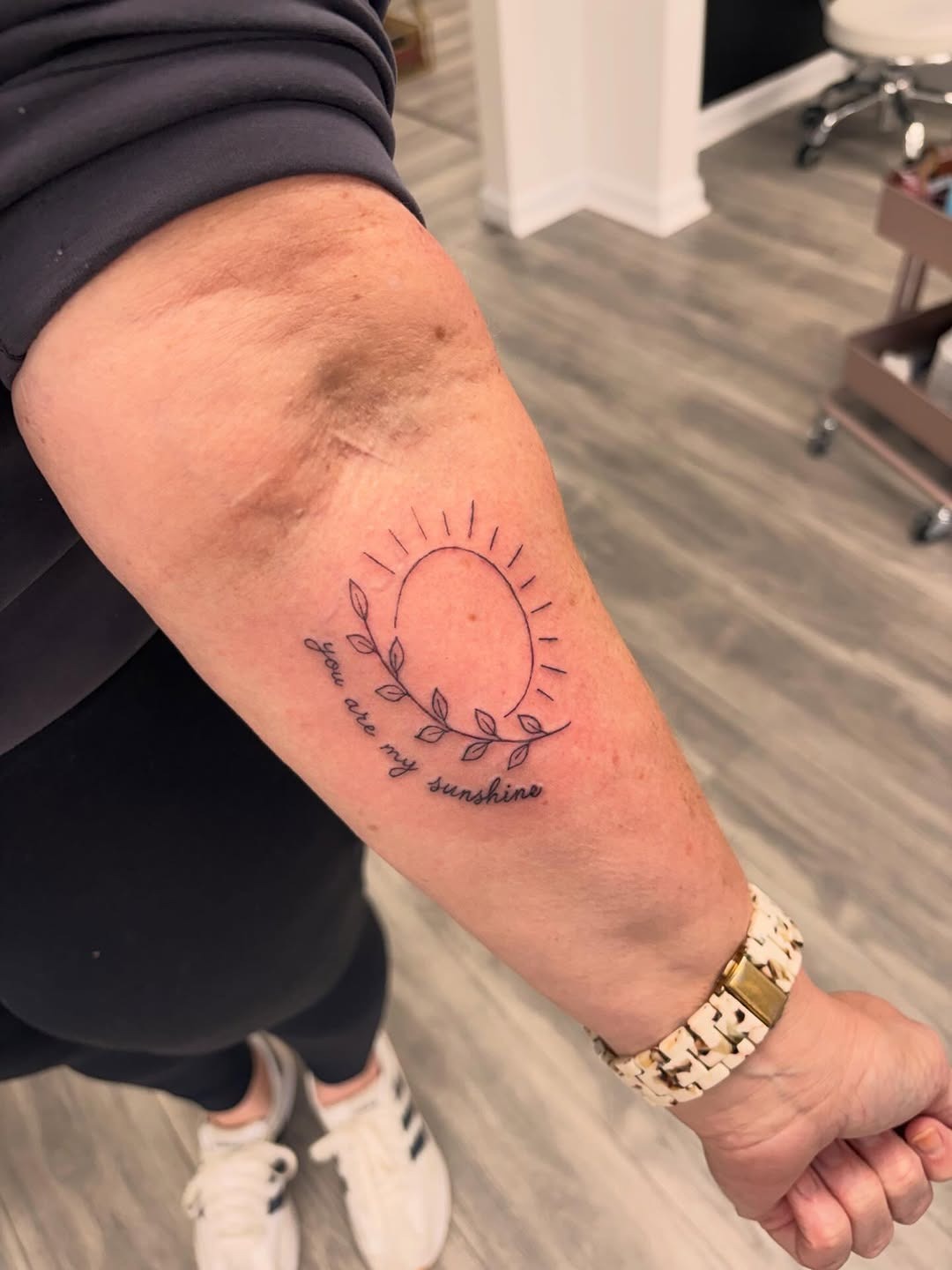 You Are My Sunshine Script Tattoo