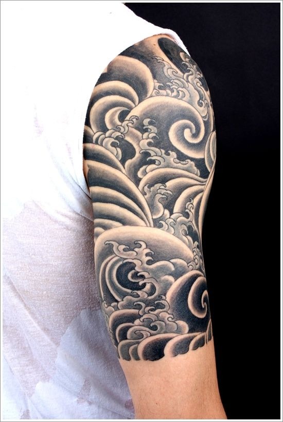 Classic Japanese Wave Tattoo