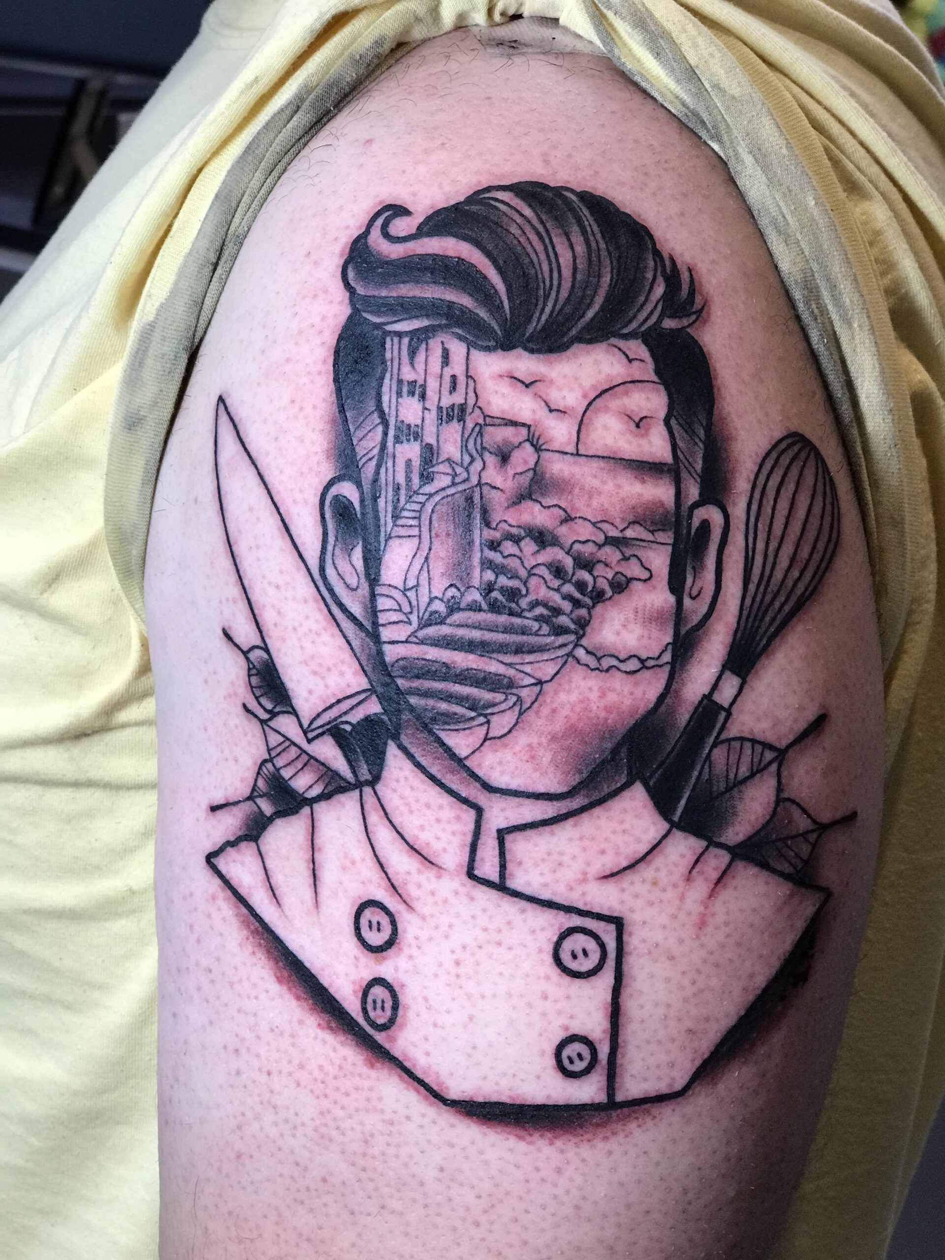 Portrait Chef Tattoo Designs