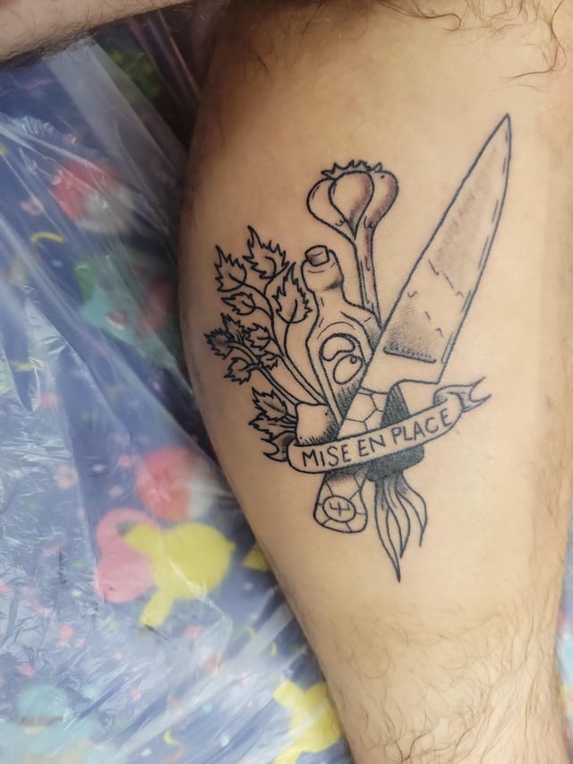 Classic Mise en Place Culinary Tattoo